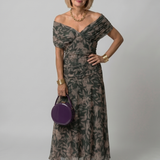 Bianca - Vestido Midi Descontraído com Ombros Descobertos