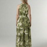 Graça - Vestido Midi com Decote Franzido