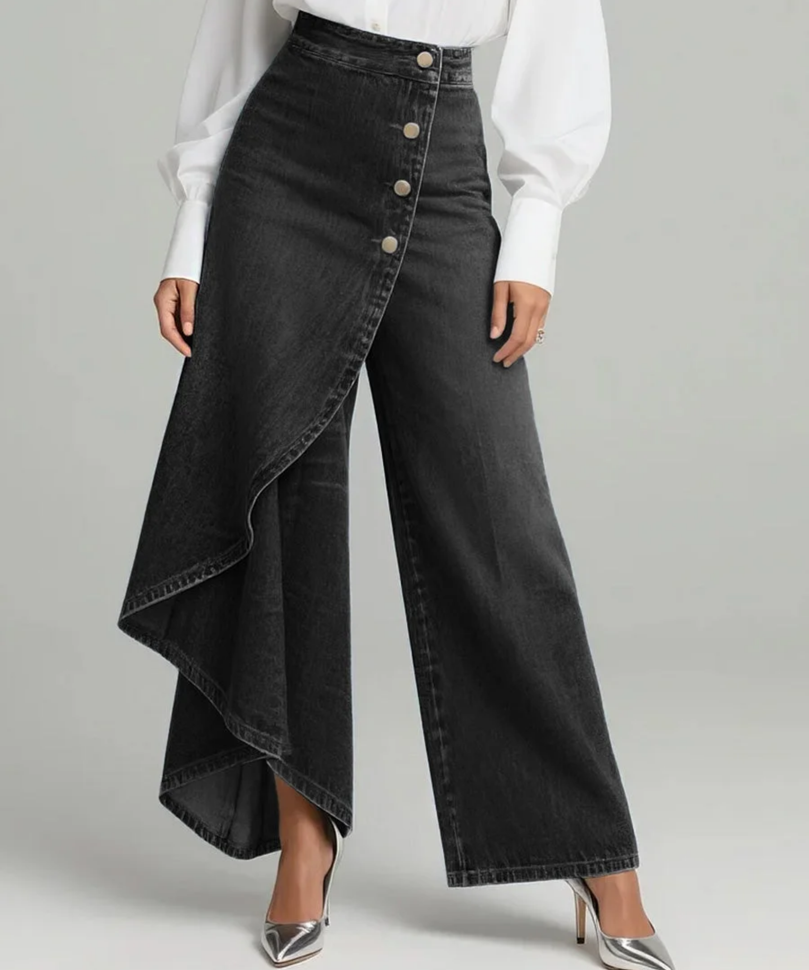 Audrey™ | Calças de denim com nó