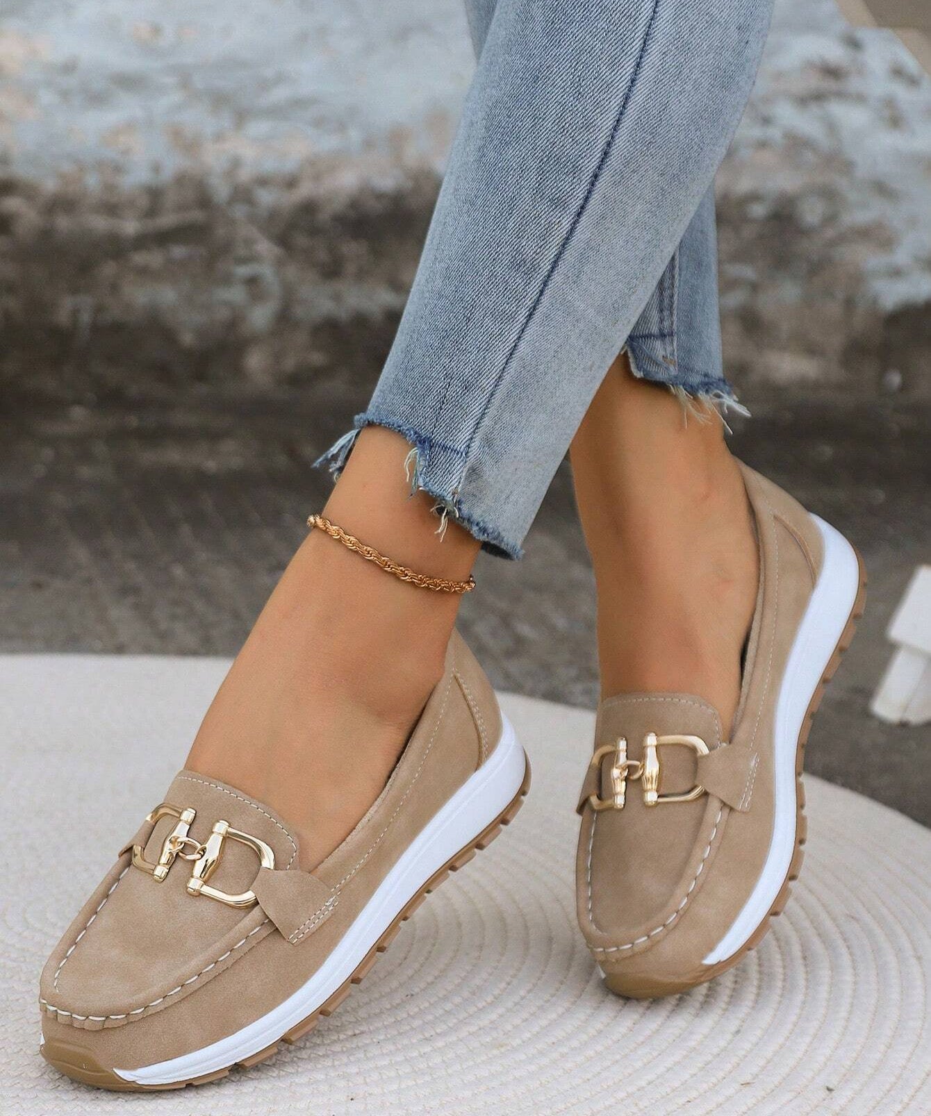 Elisa - Mocassins com Fivela Plana