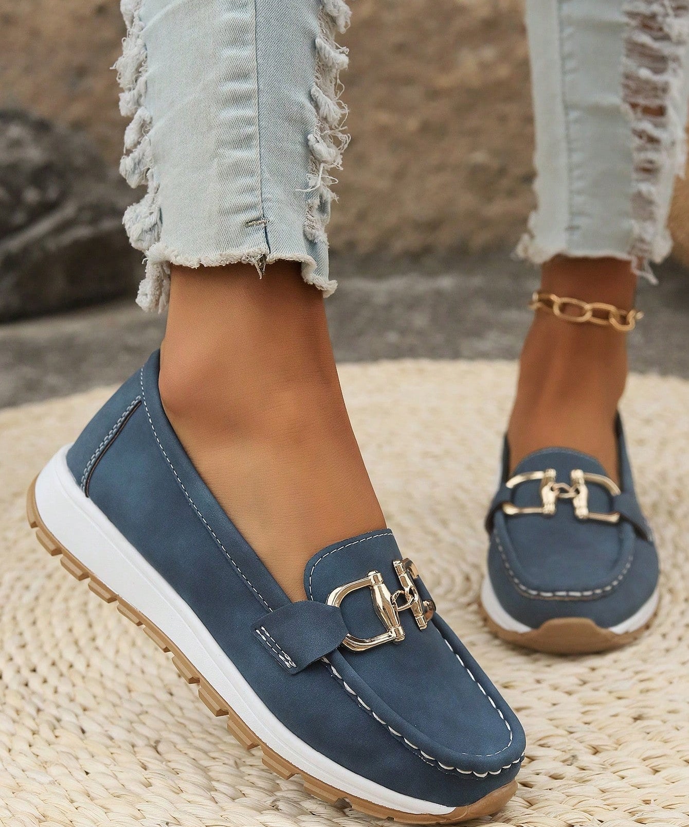 Elisa - Mocassins com Fivela Plana