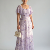Carlota - Vestido Midi com Mangas Volantes