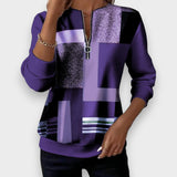 Margaret | Sweatshirt casual com meia abertura