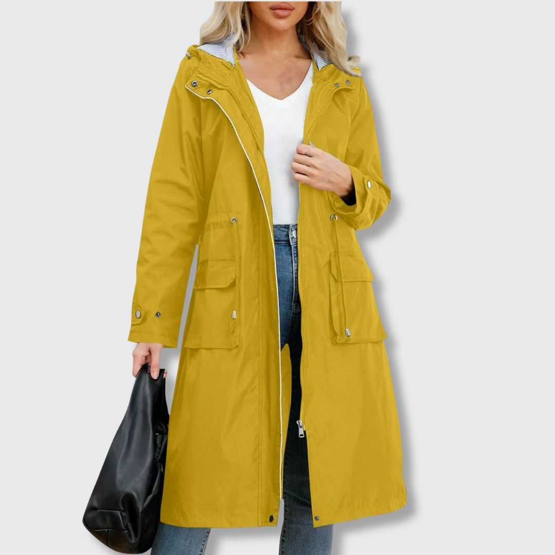 Julia | Casaco Trench Estiloso com Capuz