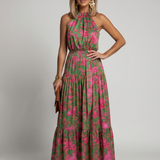 Catarina - Vestido Midi com Decote Drapado