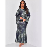 Royal | Vestido Maxi Ajustado de Cetim Elegante com Laço nas Costas