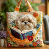 Mala Artesanal - Shih Tzu Livros e Flores
