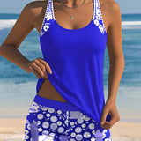 Nádia | Conjunto Tankini com Calções Estampados