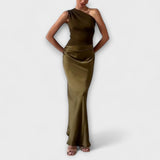 Sereia maxi elegante de um ombro