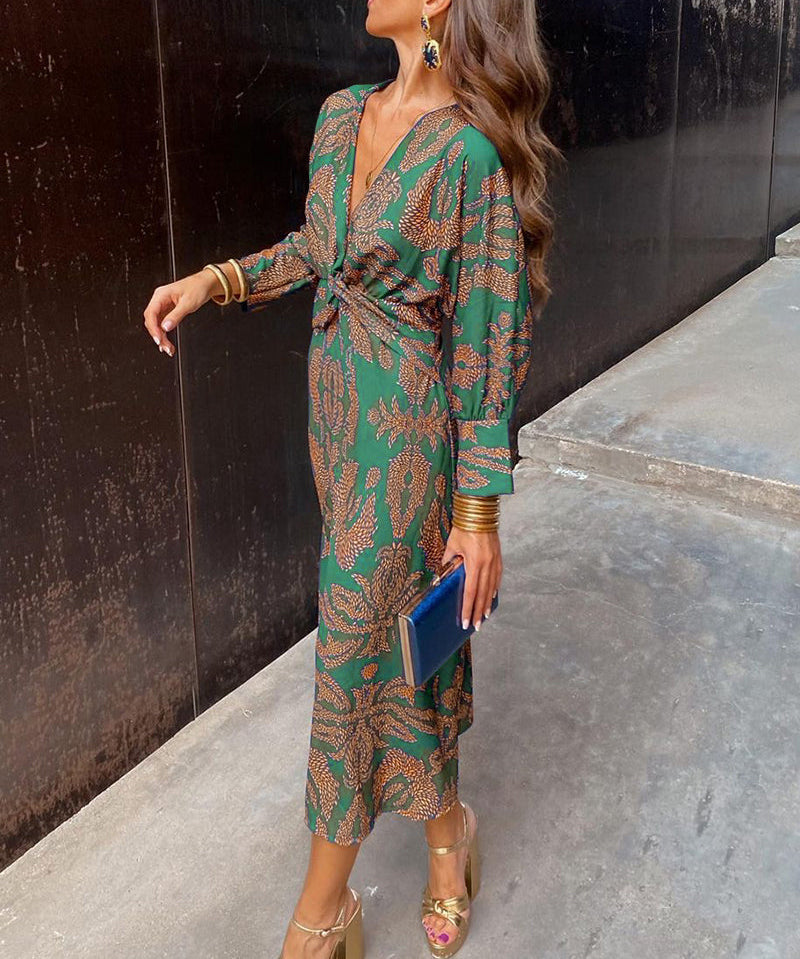 Celeste | Vestido Midi Elegância Florida
