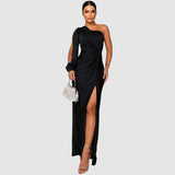 Meda - Elegante vestido maxi de um ombro