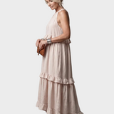 Katia - Vestido Maxi com Halter e Babados
