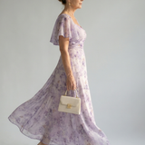 Carlota - Vestido Midi com Mangas Volantes