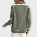 Christine | Um luxuoso jumper de malha verde-azeitona