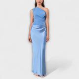 Sereia maxi elegante de um ombro