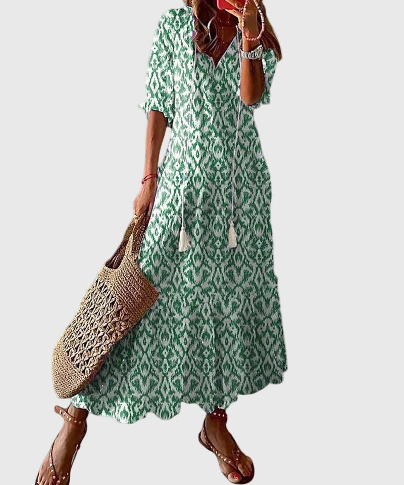 Amália | Vestido Maxi de Verão Boho Vintage