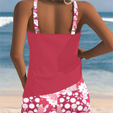 Nádia | Conjunto Tankini com Calções Estampados