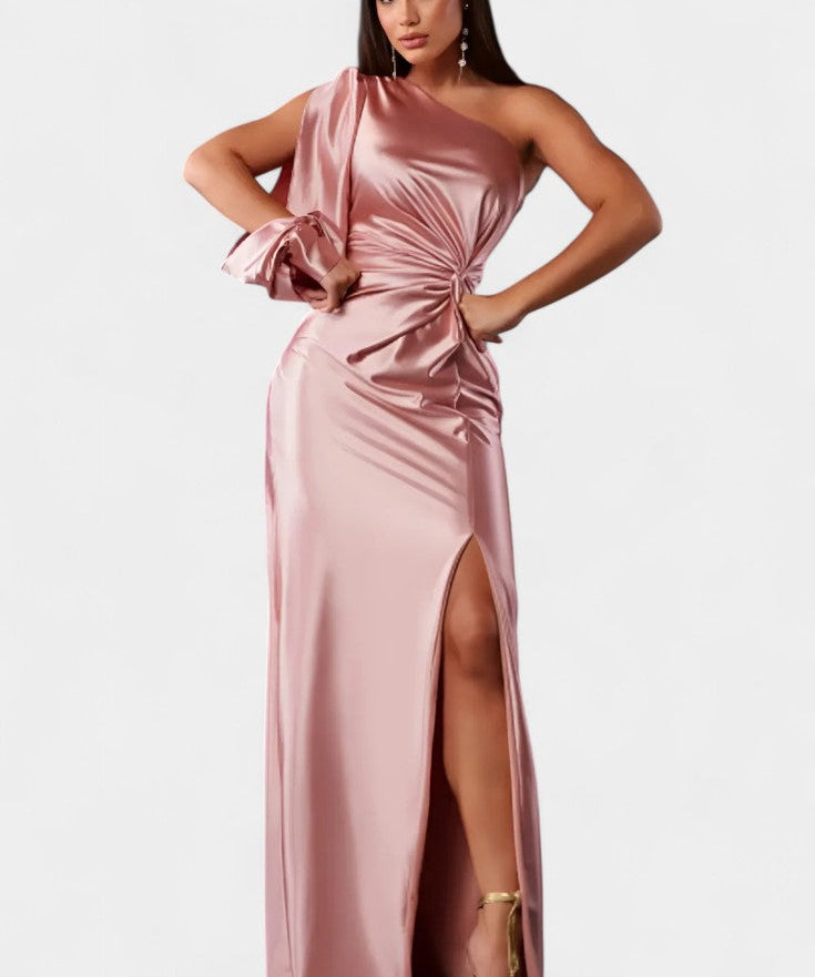 Andrea - Vestido Drapeado Um Ombro