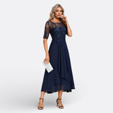 Mariana - Vestido de Renda com Manga Curta