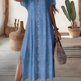 Hélène™ | Vestido de denim retro