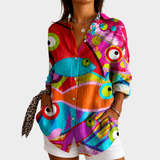 Blusa de Arte em Mosaico Vibrante