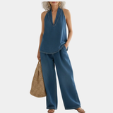 Ivy™ | Conjunto de duas peças em denim vintage