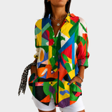 Blusa de Arte com Splash de Cores