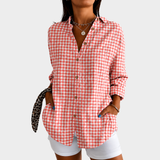 Blusa Charmosa de Picnic Coral