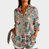 Blusa Vintage de Rosas Paisley