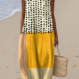 Leonor - Vestido Midi Polka Colorblock