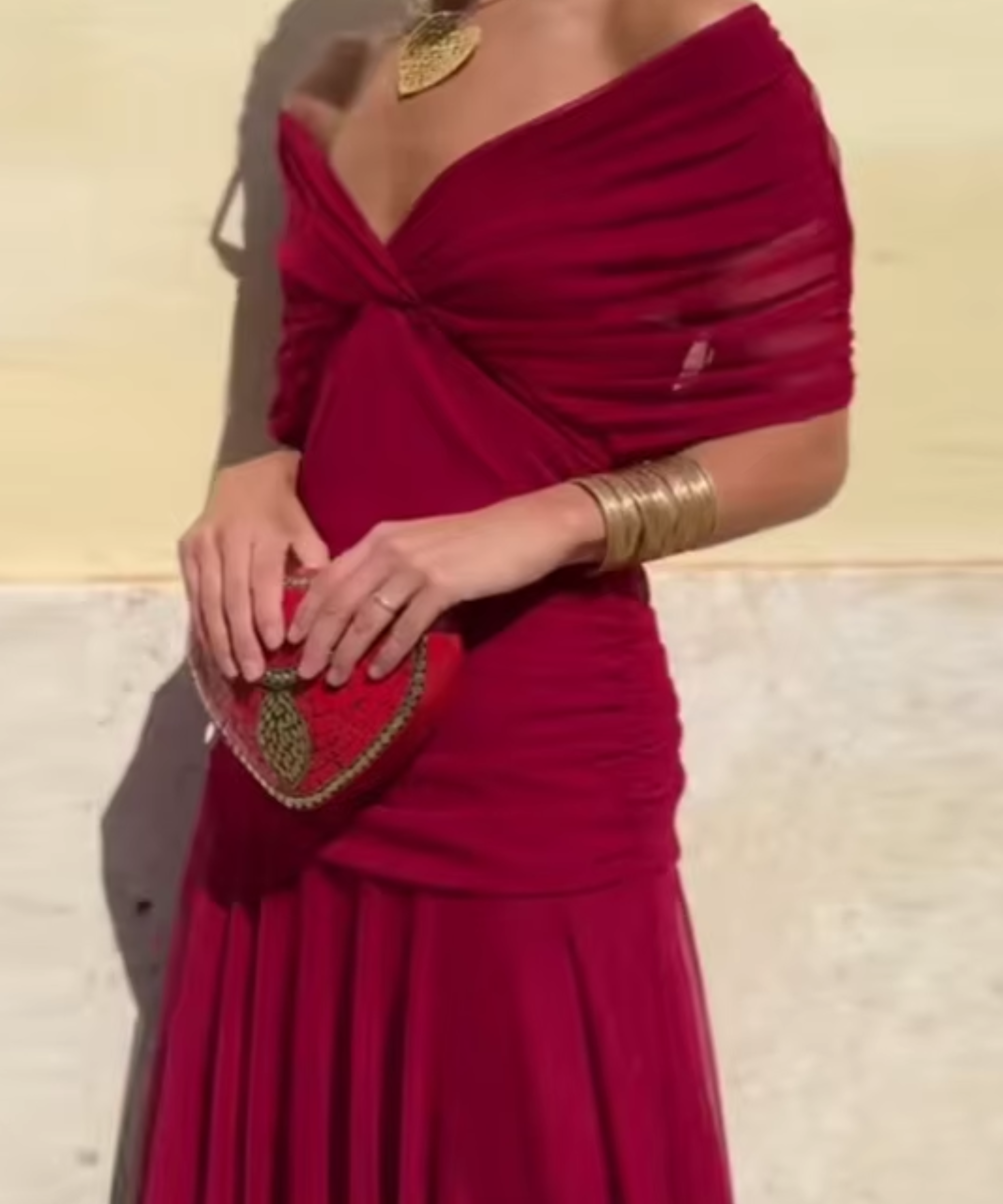 Louise | Vestido Maxi de Festa Elegante com Decote em V