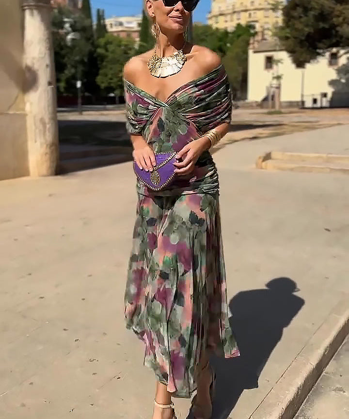 Louise | Vestido Maxi de Festa Elegante com Decote em V