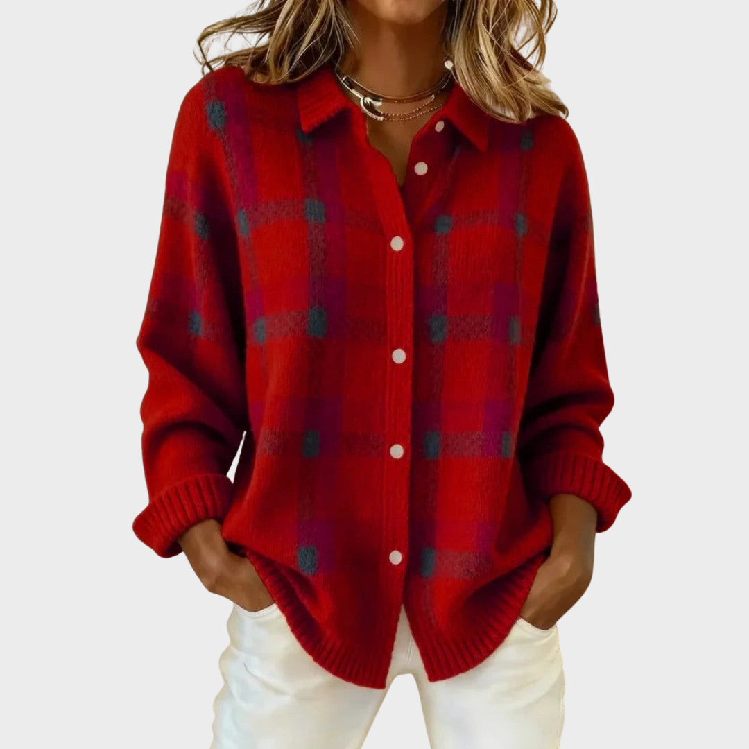 Mia | Cardigan de Malha às Riscas