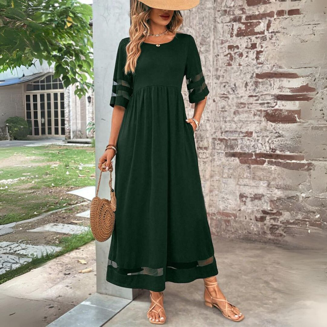 Aubrée – Vestido midi que realça a silhueta