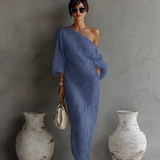 Vestido de Linho Bege Sem Alças
