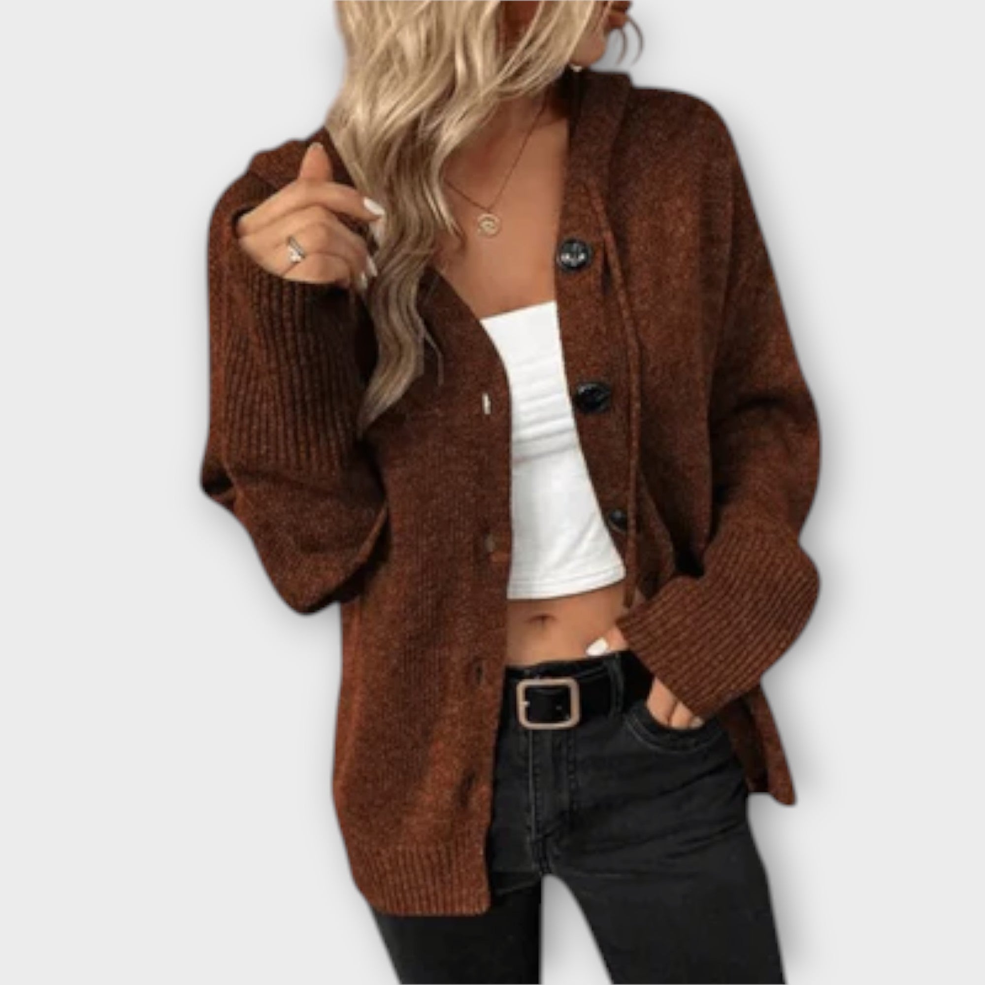 Brittan - Cardigan Tricotado com Botões