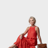 Katia - Vestido Maxi com Halter e Babados