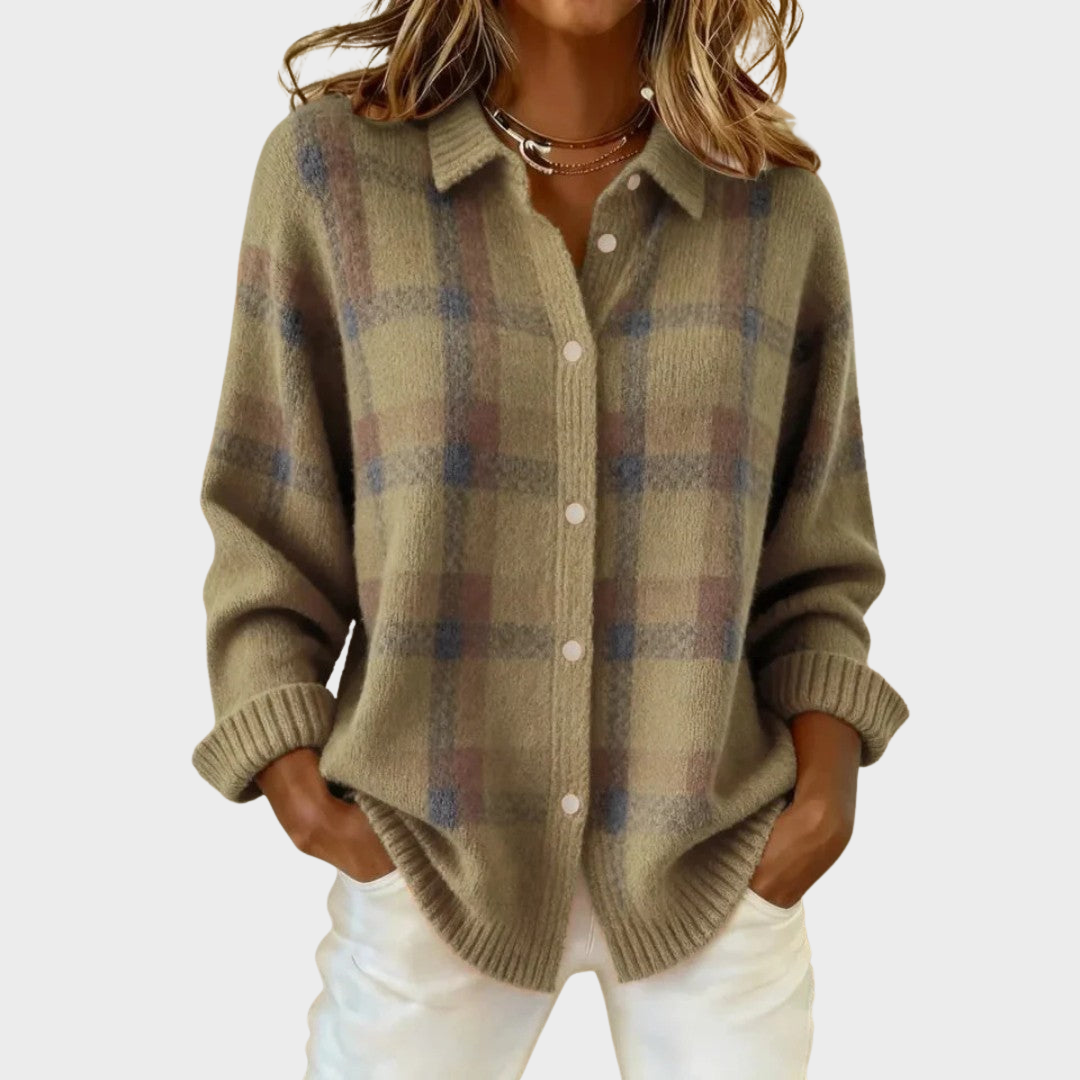 Mia | Cardigan de Malha às Riscas