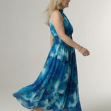 Graça - Vestido Midi com Decote Franzido
