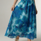 Graça - Vestido Midi com Decote Franzido