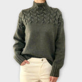 Eva - Pullover Isolante com Detalhe de Tricô de Corda