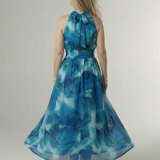 Graça - Vestido Midi com Decote Franzido