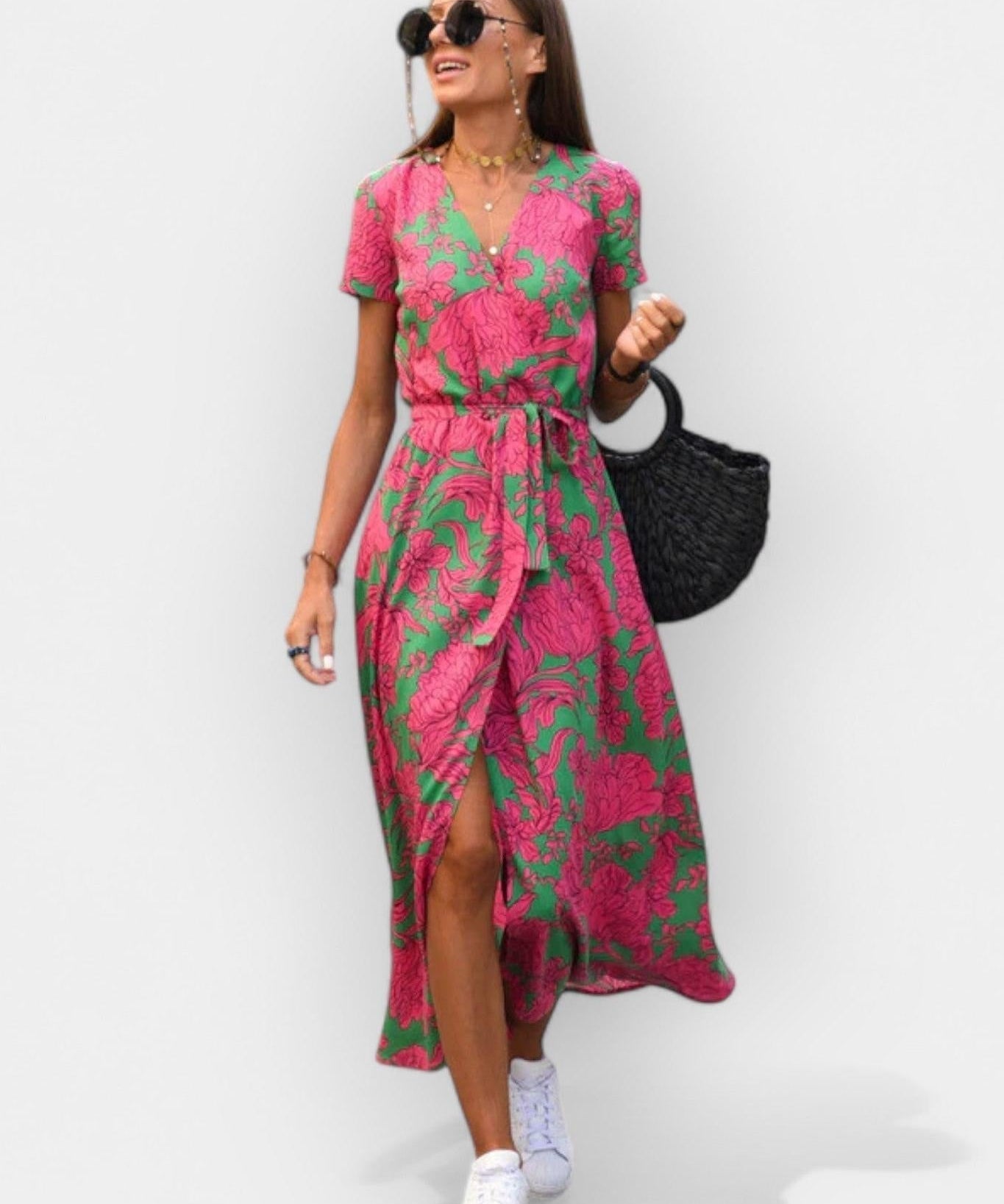 Beatriz | Vestido Elegante Estampado Verão