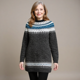 Abril | Sweater Vintage Islandês de Tricô