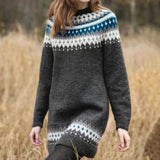 Abril | Sweater Vintage Islandês de Tricô