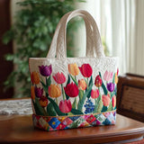 Bolso Acolchado - Jardim de Tulipas