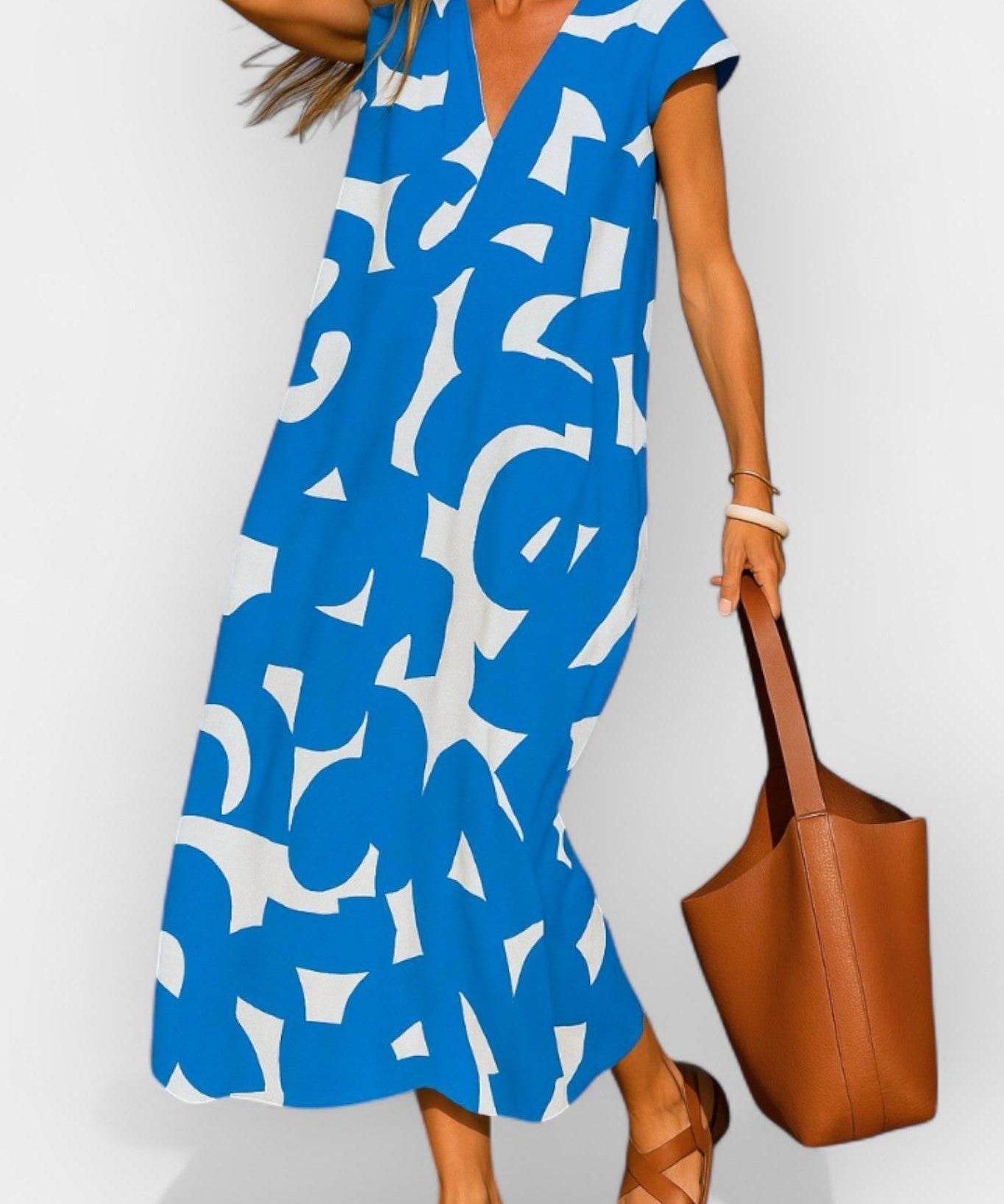 Cátia | Vestido Decote V Vermelho Verão