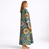 Elia™ | Vestido Midi Geométrico