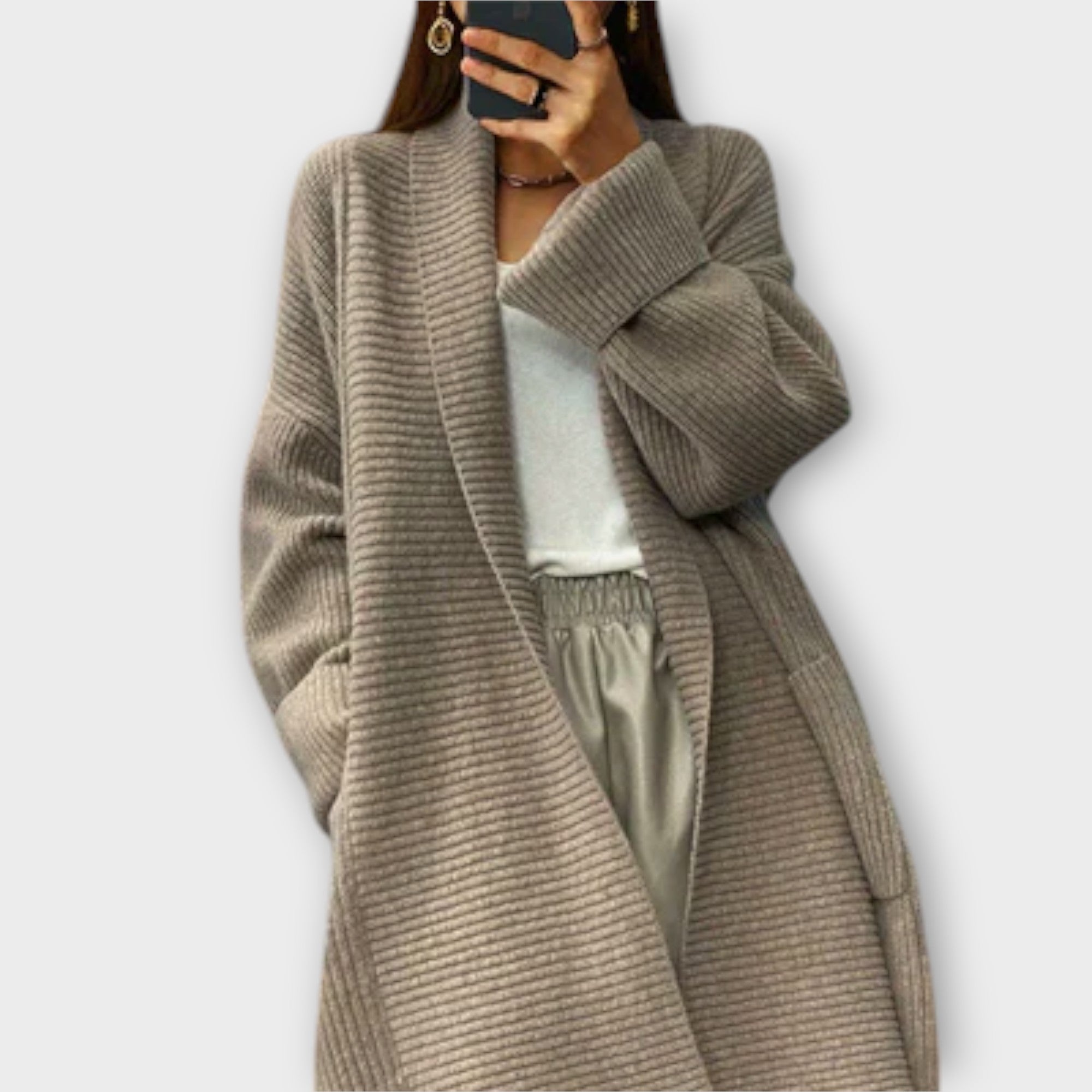 Euphemia - Cardigan de Malha Longo