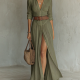 Tânia - Vestido Maxi de Linho